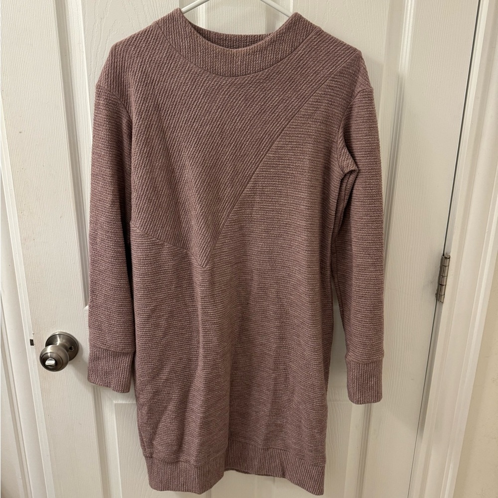 Cozy Pink Sweater Dress